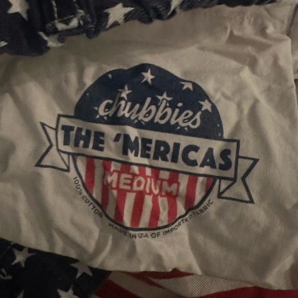 Chubbies 'Mericas 5" American Flag Shorts USA Mens Medium - Picture 3 of 3